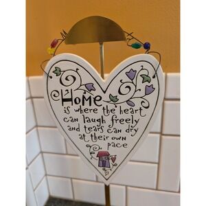 Spooner Creek Michael Macone Etched Clay Heart Home Is Where The Heart Plaque
